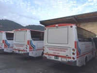 北竿公車站引進3部全新公車加入服務行列。(圖/文:陳鵬雄)