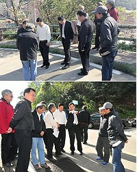 地區兩大雨天殺手人孔蓋與水溝蓋可望改善,台電馬祖區處已引進特殊塗料,將人孔蓋防滑能力增強;議長張永江建議各管線單位檢討預算逐年辦理;水溝蓋部分,工務局長劉潤南指出將進行全面檢討。(圖/文:曹重偉)