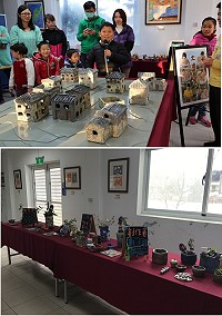 東莒國小105年度教育優先區陶藝展在東莒國小樂活教室展出,歡迎鄉親前往欣賞。(圖/文:東莒國小、宋幸儒)