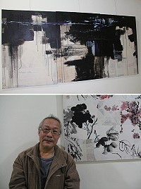 曹楷智綜合媒材水墨畫展即日起於勝利山莊展出,展覽為常態形式,還會不定時的更換作品展覽,讓民眾欣賞不同創作。(圖/文:吳嘉榮)