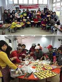 西莒傳統技藝協會舉辦「馬祖傳統美食地瓜粿、南瓜粿、糯米粿研習活動」,吸引婆婆媽媽熱烈參與。(圖/文:宋幸儒)