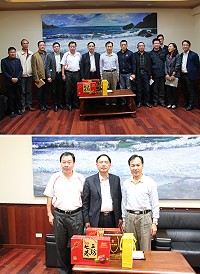 大陸福州市水利局長黃文希一行來馬參訪交流,昨天專程拜會縣府。(圖/文:吳嘉榮)