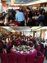 　馬祖北竿白沙村旅台鄉親第四屆聯誼大會昨日中午於隆興海鮮餐廳（桃園市八德區國際路88號）召開，超過150位鄉親參與，場面熱鬧歡愉。（圖：林百健提供）