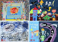 　馬祖學生參加105學年度全國美術比賽，共有陳亭妤（圖二、圖四）、陳省吾（圖三）、楊凱丞（圖一）3位學生的4幅作品獲得佳作，而且都是師出邊城振輝門下。（圖：邊城振輝提供）