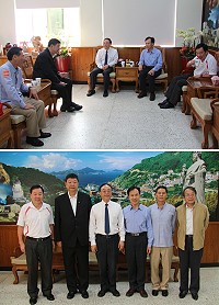 交通部觀光局長周永暉(下圖左3)一行3人昨天來馬參訪,了解馬祖觀光發展現況。(圖/文:吳嘉榮)