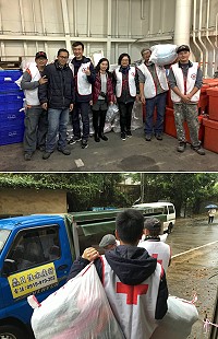 馬祖愛心、回饋台灣!紅十字會馬祖支會22日上午在志工協助下,將一批近800公斤的二手愛心物資,透過臺馬之星協助運到台灣,捐贈給昌盛教育基金會(遊民輔導中心)。(圖/文:曹重偉)