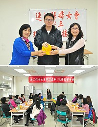 連江縣婦女會5日上午進行第22屆理事長選舉,結果由黃如琴高票當選,第3度回鍋擔任理事長;在蔡秉均監交下,原任理事長李金梅沉穩的將印信轉交給黃如琴,也象徵榮譽與責任的轉移。(圖/文:曹重偉)
