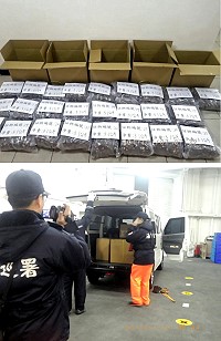 春節食安把關,馬祖岸巡查獲陸農產品欲闖台,經清點後共25包,每包毛重3.1公斤,總計77.5公斤,後續將依違反試辦金門馬祖澎湖與大陸地區通航實施辦法規定,函送財政部關務署基隆關裁處。(圖:第十岸巡大隊)