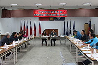 　連江縣黨代表暨縣委員座談會昨天舉行，針對縣市黨部主委直選制度事宜討論並交換意見。（圖／文：吳嘉榮）