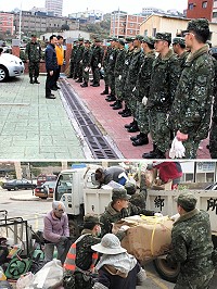 國家清潔週啟動,南竿東區打前鋒,首日主要重點在介壽村等東區村莊的廢棄物堆放點,清理工作進行相當順暢;縣長劉增應上午也在鄉長陳振國陪同下,前往東區各村關心及慰勞支援弟兄。。(圖/文:曹重偉)