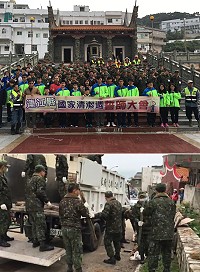 莒光鄉106年度國清週正式啟動,鄉公所在各村設置臨時性垃圾堆置點,呼籲鄉親務必妥善做好垃圾分類工作。(圖/文:宋幸儒)