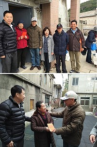 縣長劉增應、議長張永江走訪莒光賀新年,並致贈65歲以上年長鄉親及身心障礙者春節慰問金。(圖/文:宋幸儒)