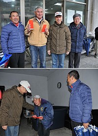 劉增應13日北竿發放春節慰問金,提前向鄉親賀新年。(圖/文:陳鵬雄)