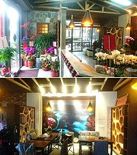 津沙李德焜在桃園平鎮自宅經營「鄉約」咖啡店15日開張,空間布置充滿馬祖元素及風味。(圖:李德焜提供)