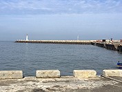 　北竿白沙港北防波堤延伸設計方向以及工法定案，預計向外延伸115公尺並增建75公尺長碼頭。（圖／文：陳鵬雄）