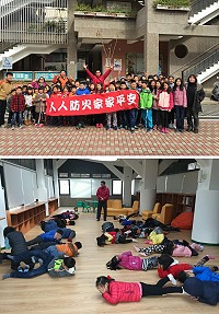 連江縣消防局南竿分隊特別至仁愛國小,教導該校師生防火避難逃生相關課程,將防火觀念落實至校園中。(圖/文:曹重偉)