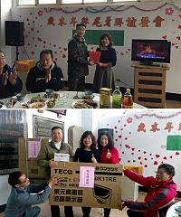 莒光鄉公所年終尾牙餐會,氣氛溫馨熱鬧。(圖/文:宋幸儒)