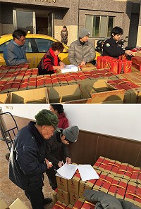 　莒光鄉春節贈酒開始發放，滿足鄉親春節對酒品需求。（圖／文：宋幸儒）