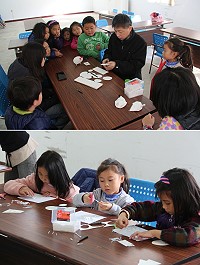 　福澳社協22日舉辦藝起玩美勞活動，內容充實精彩有趣讓孩子們都樂在其中。（圖／文：吳嘉榮）