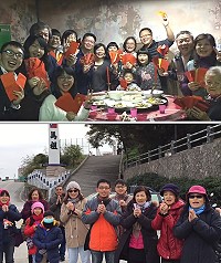 除夕全家大團圓,福澳林振雲兄弟及子女回老家與母親一起過年,是馬祖大家庭年夜飯團圓縮影;28日大年初一,遊客第1班機全家飛到馬祖到馬港天后宮上香,並向馬祖鄉親拜年。(圖:本報編輯部)