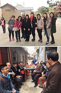 　文化處推動「跟著大陸福建女兒正月走親戚」踩線之旅，8位大陸配偶2日（大年初六）一起歡喜回到不同鄉鎮村落，體驗不同民情習俗。（圖：陳學興）