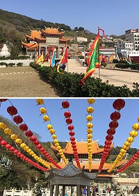 　延續十三暝&#22338;里白馬尊王廟遶境白沙傳統，平水尊王廟完成元宵情境佈置。（圖／文：陳鵬雄）