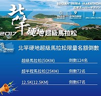 　北竿硬地超級馬拉松限量名額逐漸減少中，想要超越顛峰的勇者們千萬不要錯過機會。（圖：連江縣政府）