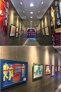 連江縣政府文化處籌辦的北竿塘岐民眾服務站街角藝廊正式亮相。(圖/文:陳鵬雄)