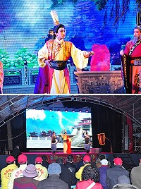 福州市晉安閩劇團《白馬王傳奇》精彩演繹白馬三郎鄒寅故事,演出獲得滿堂喝采。(圖/文:馮紹夫)