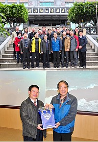 福州市馬尾區委常委伍南騰率交流團主要成員9日上午10時正式拜會縣府,受到秘書長張龍德、交通旅遊局長林長青等人的熱情歡迎。(圖/文:曹重偉)