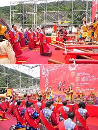 白馬尊王祭祀大典,縣長劉增應擔任主祭官,感念白馬尊王功績,也祈求庇佑馬祖島民。(圖/文:馮紹夫)