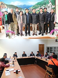 海大校長張清風協請協助新生宿舍使用執照申請,研商加速設立藍眼淚實驗室、推動東引龍蝦復育計畫。(圖/文:吳嘉榮)