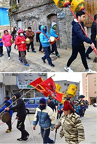 東引正月十四「迎娘奶」,信眾到天后宮迎請神明至民屋擺暝。(圖/文:陳其敏)
