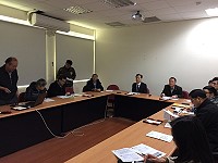 縣府工務處召開大坵聯外道路計畫期末報告第二次研討會,中央營建署計畫單位道路組來馬指導。(圖/文:陳鵬雄)