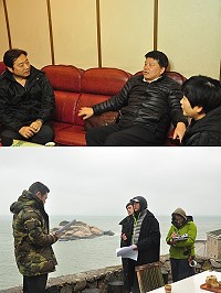 《這些年那些事》拍攝持續進行中,中天電視公司董事長馬詠睿昨日來馬探視劇組。(圖/文:馮紹夫)
