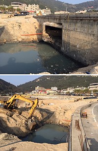 塘岐大排出水口要改道,馬鼻灣污染問題可望獲得大幅改善。(圖/文:陳鵬雄)