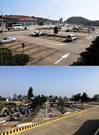 南竿航空站停車場1日起正式收費,解決停車場亂象的效果果然立竿見影!平日凌亂的停車場讓人感覺耳目一新,附近居民說,機場也是地區門面之一,如果想省錢,可利用大眾交通工具。(圖/文:曹重偉)