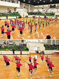 　連江縣健康操比賽，小學生展現活力，帶來活力精彩的比賽。（圖／文：馮紹夫）