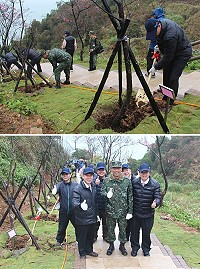 106年連江縣植樹節活動12日在勝天公園舉行,大家一起美化馬祖美麗家園。(圖/文:吳嘉榮)