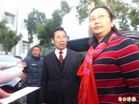被問及「小三通是否停航」?福建省台辦主任王玲(右一)、金門縣長陳福海(右二)均表示「沒聽說」。(記者吳正庭攝)
