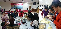 連江縣婦女會東引鄉分會舉辦食藝研習,婦女朋友同聚一堂製作麻糬、地瓜餃。(圖/文:陳其敏)
