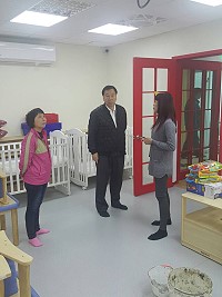 南竿公托中心將成立,議長張永江昨前往探視設施及促請做好周全服務,並慰勉服務團隊辛勞。(圖:縣議會提供)