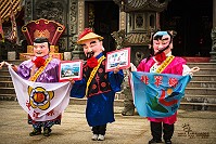 　倒數3天，北竿木偶神像開心起跑。（圖：北竿藍眼淚粉絲團）