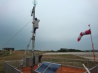 　東引自動氣象觀測站完成建置，待驗收過後即能啟用上傳資料。（圖／文：陳其敏） 