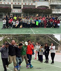 敬恆國中小慶祝建校49週年,東莒國小全校師生跨海共襄盛舉,各界獻上祝福,場面熱鬧溫馨。(圖/文:宋幸儒)