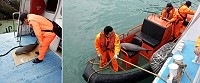 瀕臨絕種江豚現身馬祖,馬祖海巡打撈上岸;經縣府產發處產漁牧管理科賴科長進行勘驗,確認其品種為江豚,又稱露脊鼠海豚,全長120公分,研判為剛死亡。(圖:馬祖海巡隊)