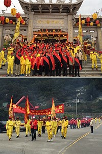 　福建省晉江市許夫人宮組成宗教觀光交流團來訪，受到馬祖各界熱情歡迎。（圖／文：陳鵬雄）