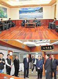 國民黨主席參選人前副總統吳敦義28日上午來馬參訪,除舉辦與黨員有約座談會,並順道拜訪連江縣議會、連江縣政府等處。(圖/文:曹重偉)