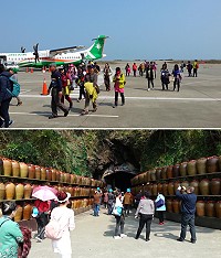 清明連假首日班機大爆滿,700人搭機來到馬祖,各景點都可見到觀光人潮。(圖/文:馮紹夫)