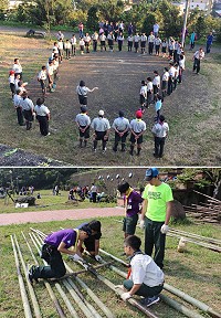 馬祖童軍會第1期斥堠工程營在基隆八斗子環保公園舉行,昨日圓滿結營。(圖:馬祖童軍會、基隆童軍26團)